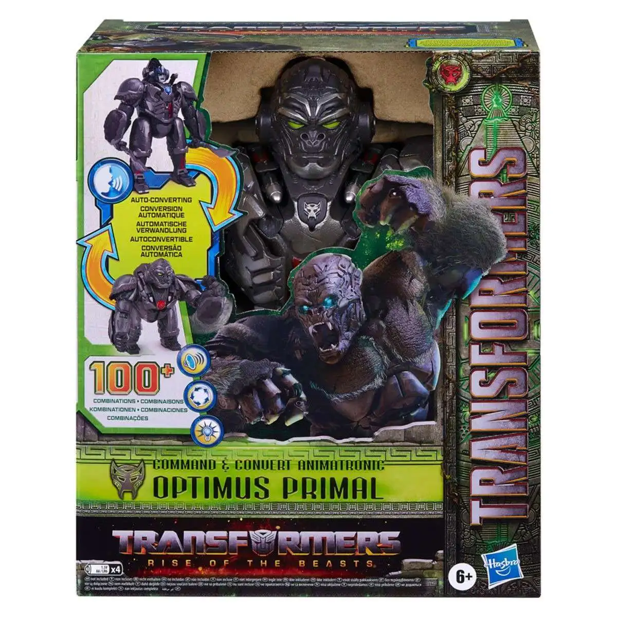 Transformers Rise of the Beasts Command & Convert Animatronic Optimus Primal 12.5" Action Figure