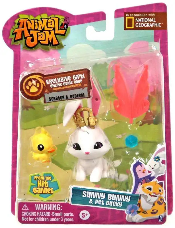 Animal Jam Sunny Bunny Pet Ducky Mini Figure 2-Pack Loose Jazwares