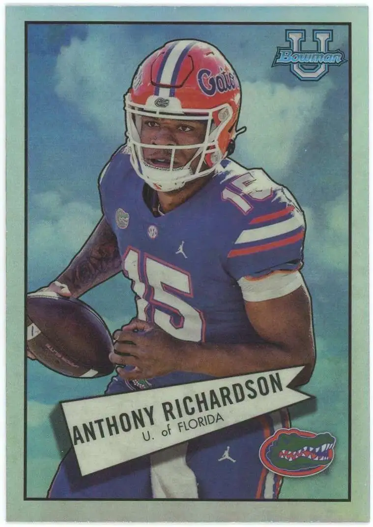 NFL 2022 Bowman Chrome University 1952 Throwback Refractor Anthony Richardson #52BF-6 [Rookie]