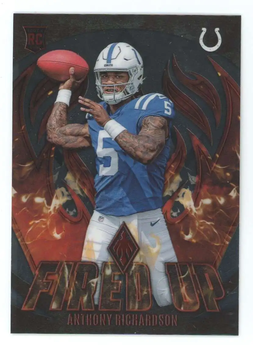 NFL 2023 Panini Phoenix Fired Up Insert Anthony Richardson FU-6 [Rookie]