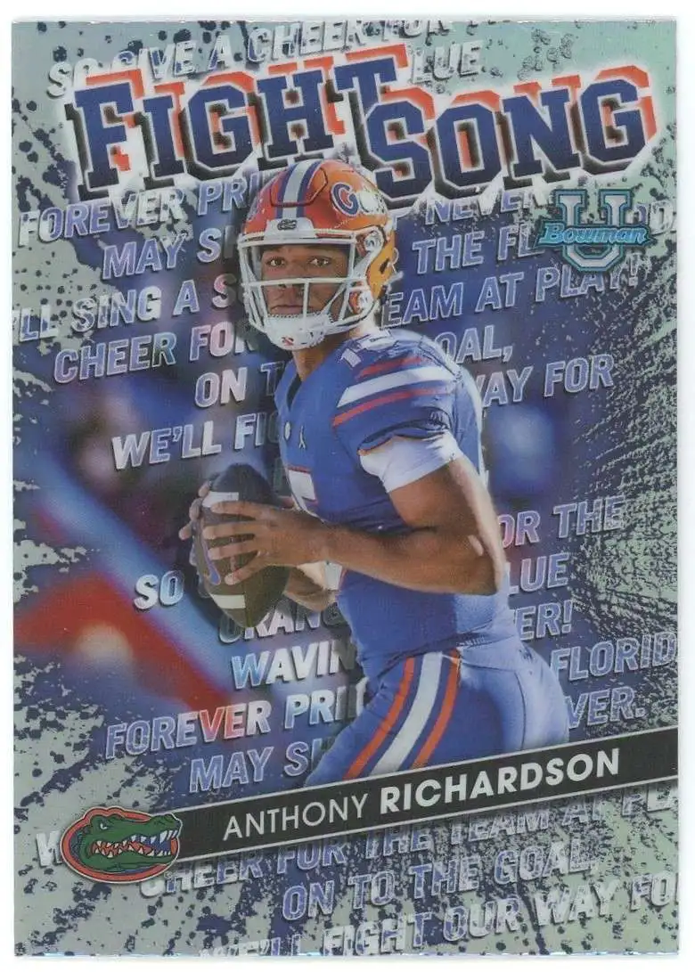 NFL Indianapolis Colts 2022 Bowman's Best University Refractor Anthony Richardson FS-7 [Rookie, Fight Song]