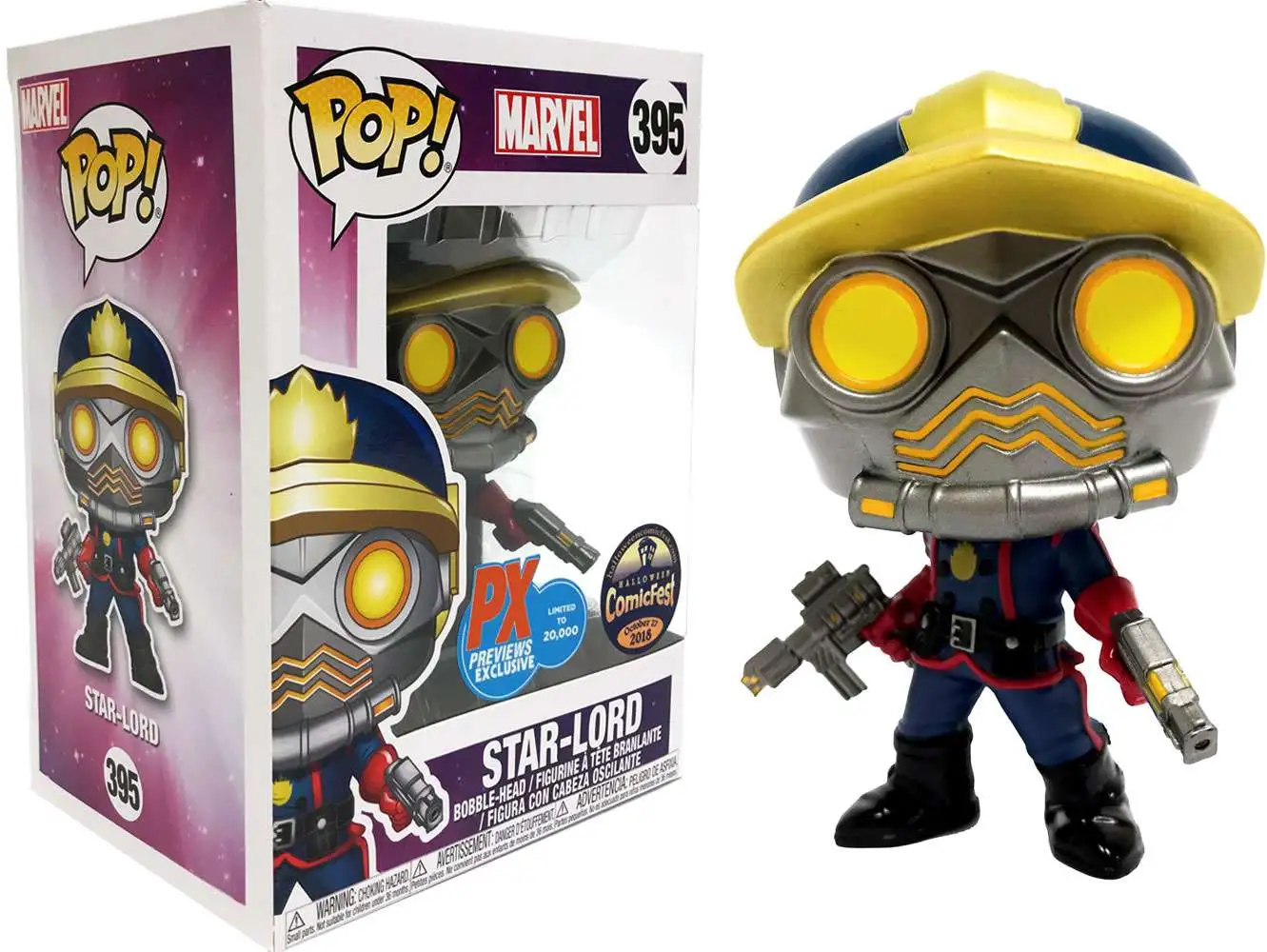 Funko Marvel Guardians of the Galaxy POP Marvel Star-Lord Exclusive Vinyl  Bobble Head 395 Classic Comic Version - ToyWiz