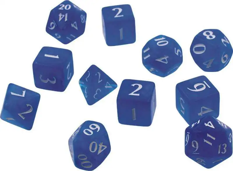 Ultra Pro The Eclipse Dice Pacific Blue Polyhedral 11-Die Dice Set