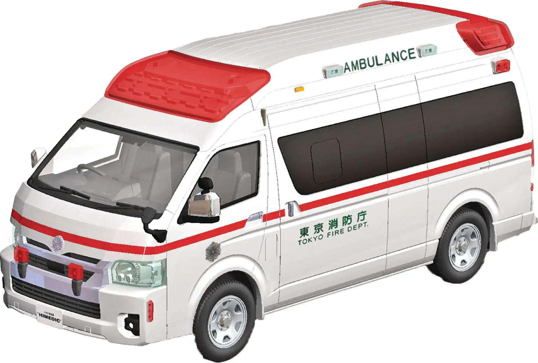 Toyota Hi Medic Ambulance Model Car Kit (Pre-Order ships February)