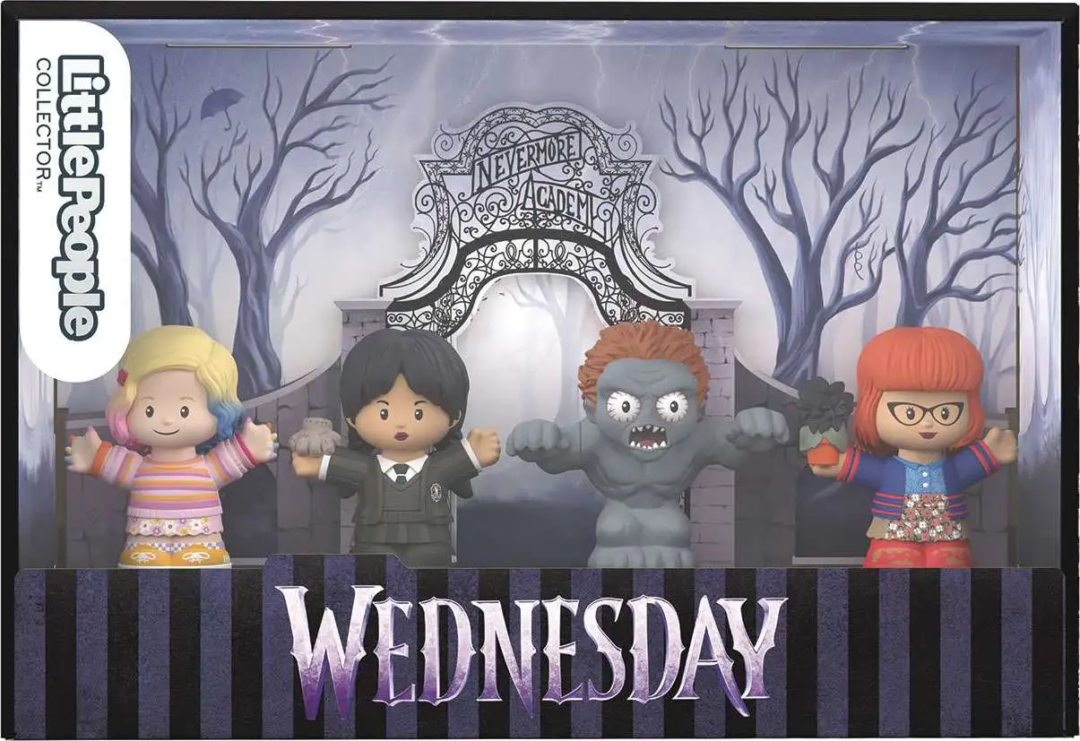 Fisher Price Little People The Addams Family Wednesday 2.5-Inch Collector Figure 4-Pack