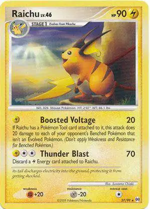Pokemon Trading Card Game Platinum Arceus Rare Raichu #27