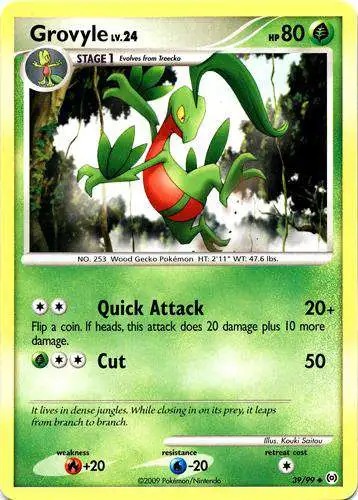 Pokemon Trading Card Game Platinum Arceus Uncommon Grovyle #39