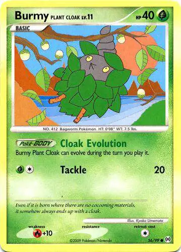 Pokemon Trading Card Game Platinum Arceus Common Burmy Plant Cloak #56