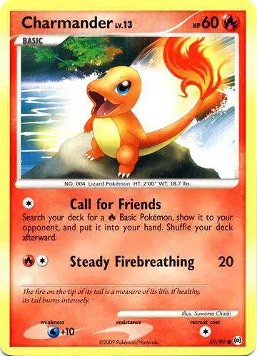 Pokemon Trading Card Game Platinum Arceus Common Charmander #59 [Lightly Played]