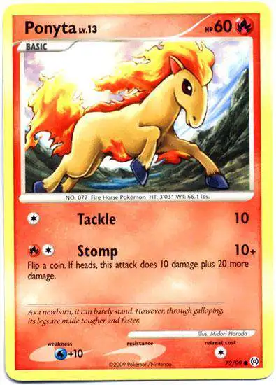 Pokemon Trading Card Game Platinum Arceus Common Ponyta #72