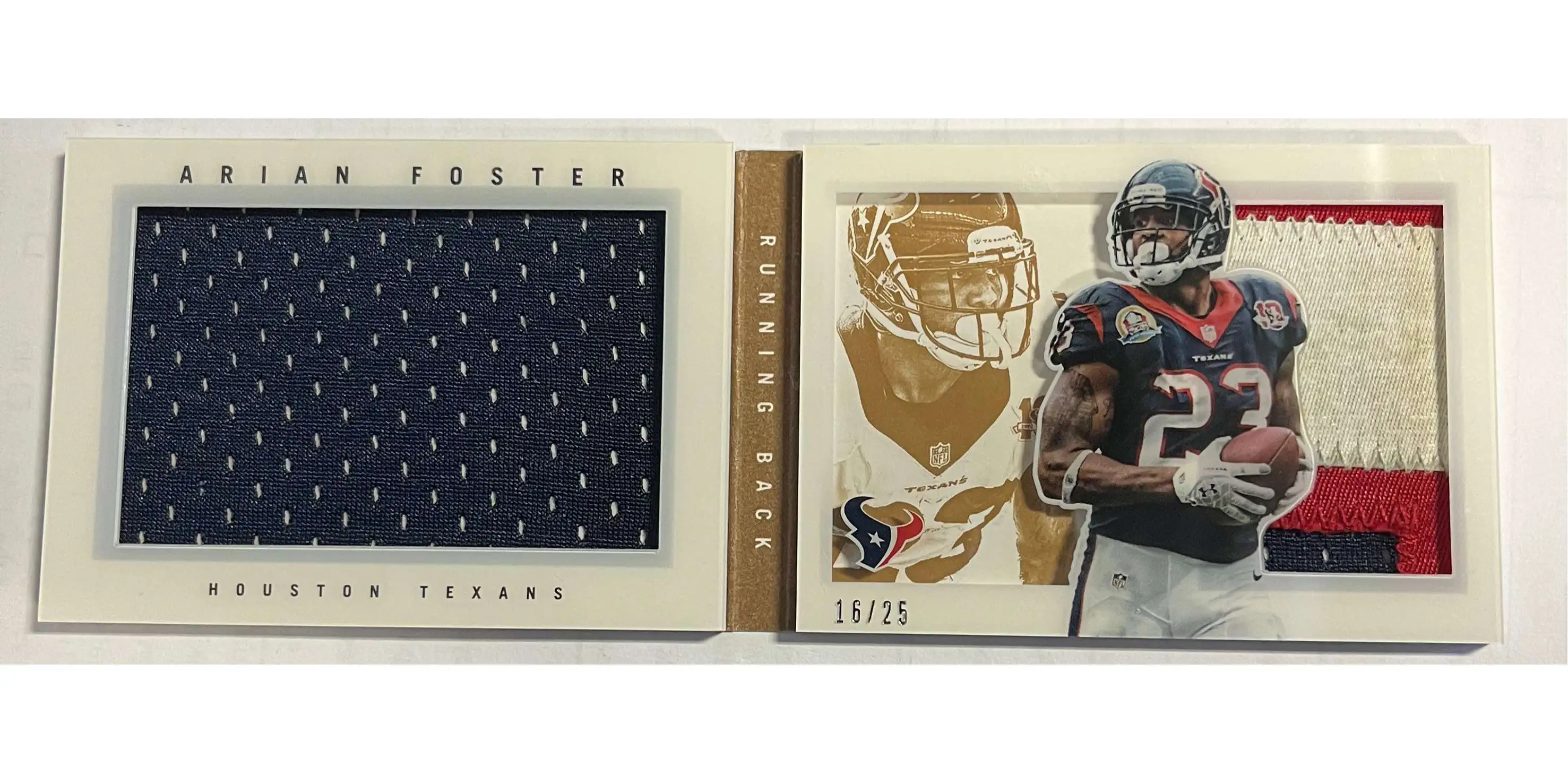 NFL 2013 Playbook Football Single Card 1625 Arian Foster 10 Patch - ToyWiz, image size:2954x1477
