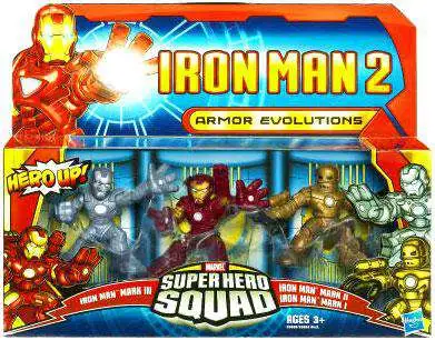 SUPER HERO SQUAD 2010 MARVEL HOVER CAR WITH IRON MAN & NICK FURY FIGURES 