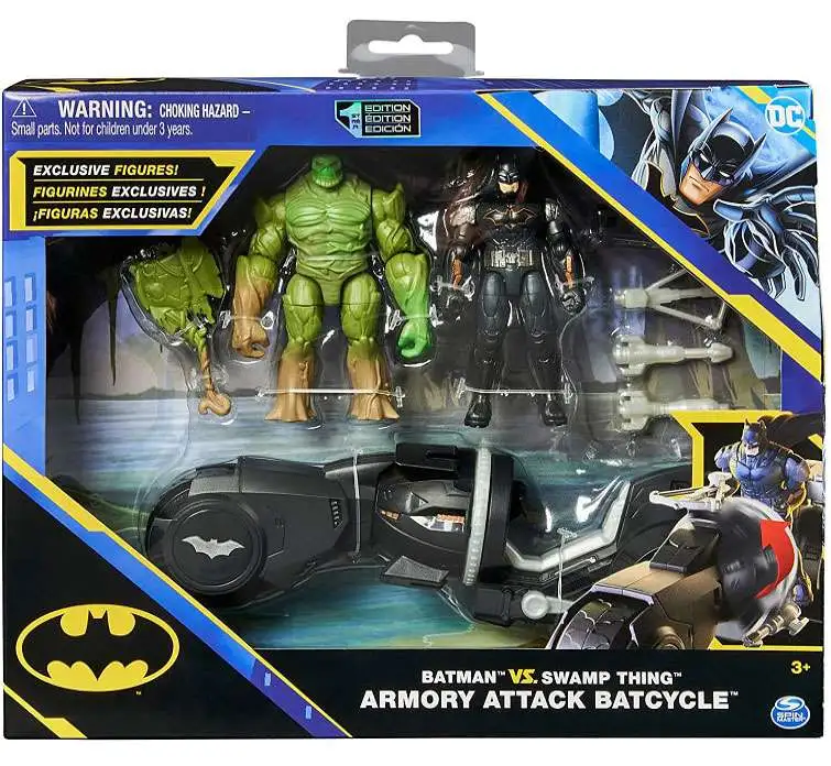 DC Batman Vs. Swamp Thing Armory Attack Batcycle Exclusive 4 Action Figure  Set Spin Master - ToyWiz