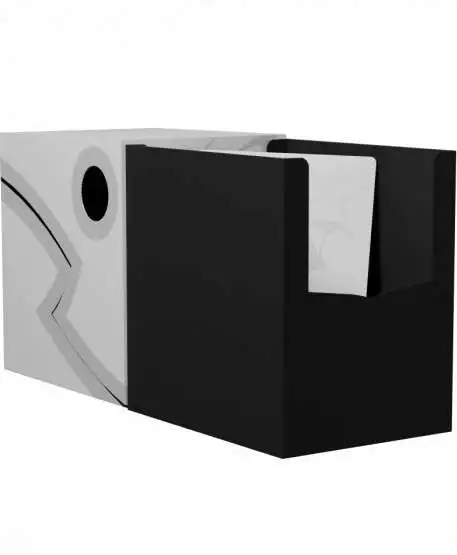 Dragon Shield Ashen White / Black Double Shell 150+ Card Deck Box