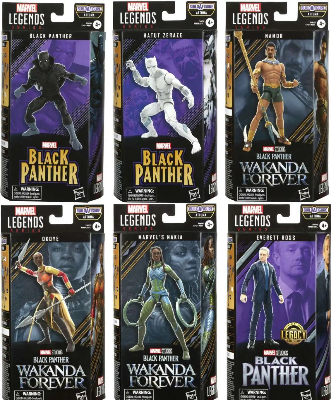 Black Panther: Wakanda Forever Marvel Legends Attuma Series Set of 6 Action  Figures