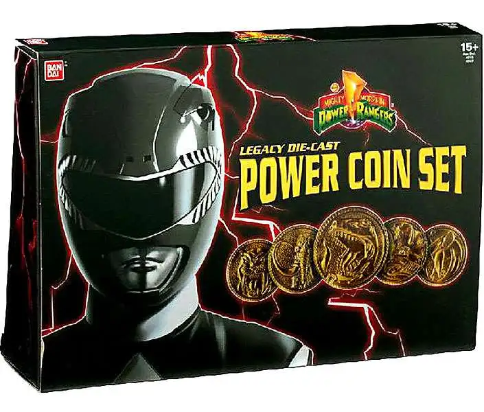 Power Rangers Mighty Morphin Legacy Die-Cast Coin Set Roleplay Toy