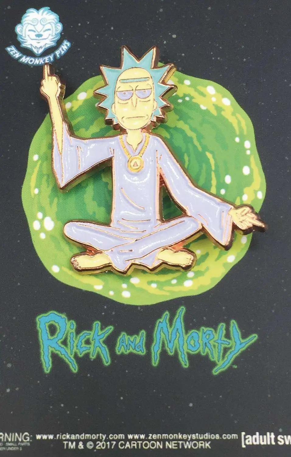 Rick Morty Spiritual Leader Rick 15 Enamel Pin Zen Monkey Studios Toywiz