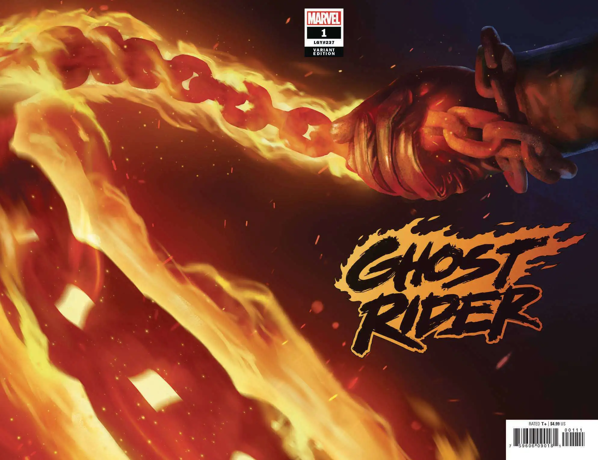 GHOST RIDER #1 Wraparound Variant Cover Vol 9 Marvel Comics 2019 AUG190981