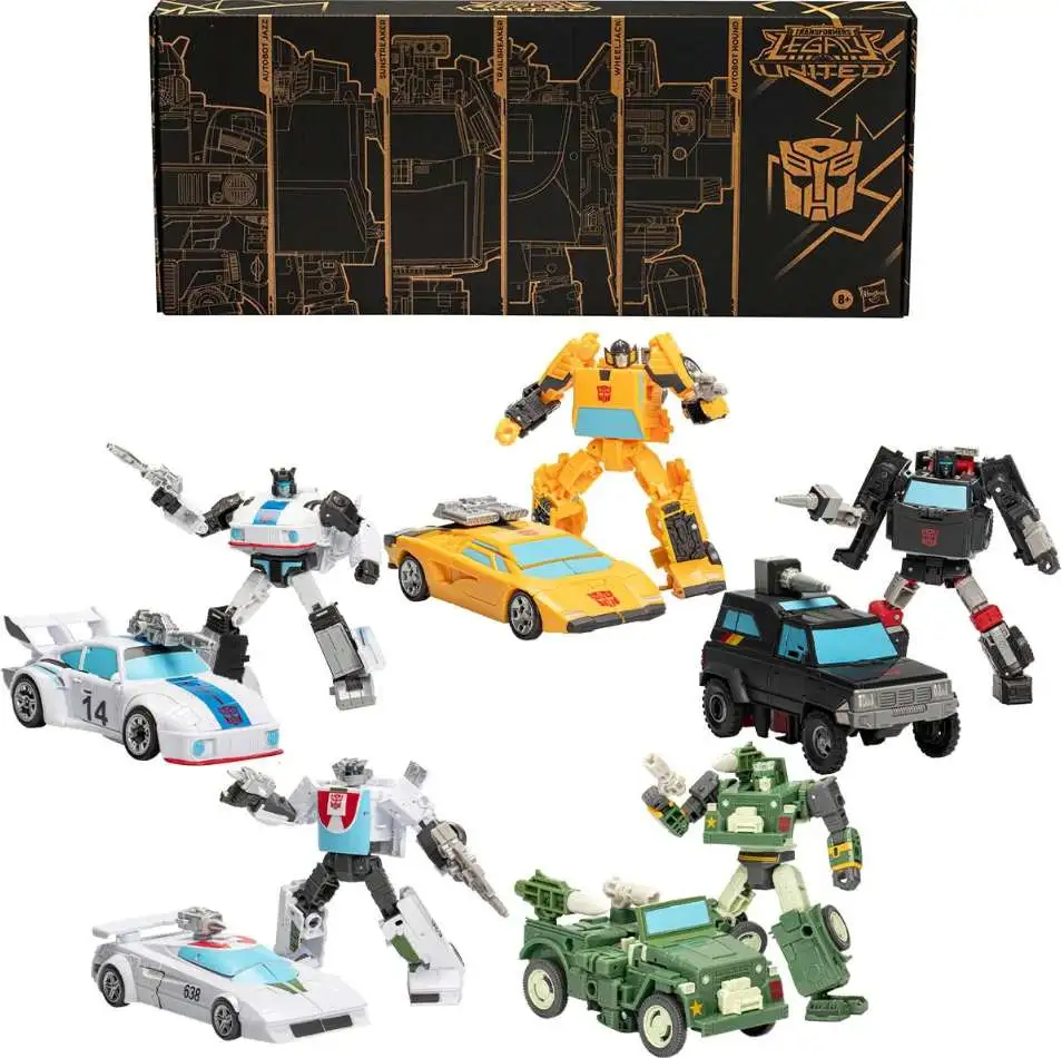 Transformers Generations Selects Legacy United Autobots Stand United Voyager Action Figure 5-Pack [Autobot Jazz, Sunstreaker, Trailbreaker, Wheeljack & Autobot Hound] (Pre-Order ships November)