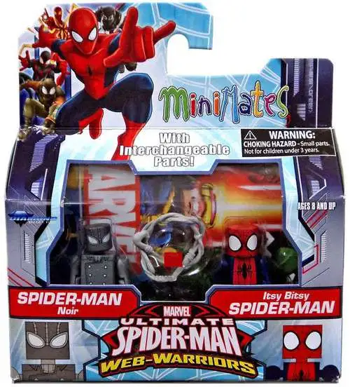 Marvel Avengers Minimates Spider-Man Noir & Itsy Bitsy Spider-Man Exclusive Minifigure 2-Pack