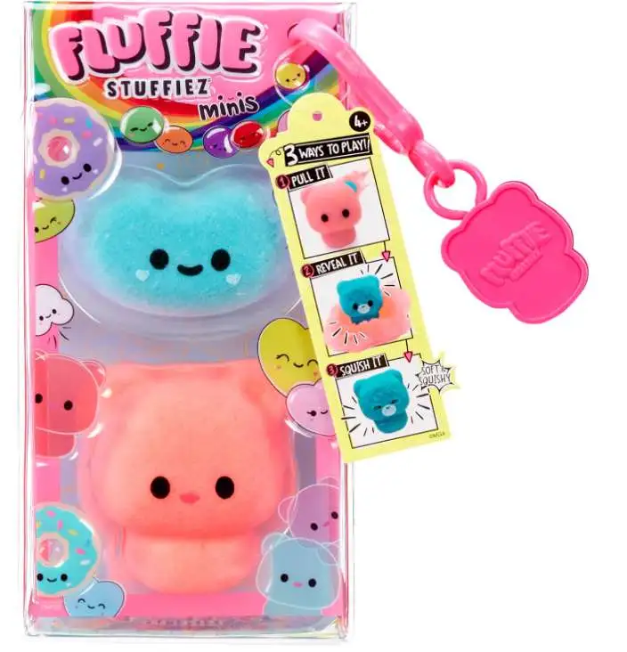 Fluffie Stuffiez Minis Jelly Bean & Gummy Bear Figure 2-Pack [Soft & Squishable]