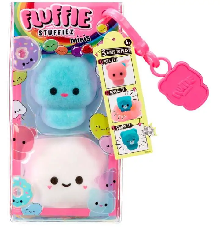 Fluffie Stuffiez Minis Gummy Bear Popcorn Figure 2-Pack Soft Squishable ...