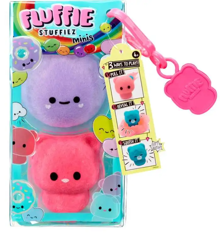 Fluffie Stuffiez Round Candy & Gummy Bear Figure 2-Pack [Soft & Squishable]