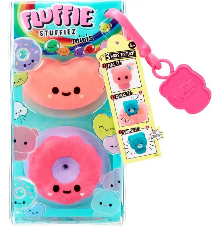 Fluffie Stuffiez Minis Jelly Bean & Donut Figure 2-Pack [Soft & Squishable] (Pre-Order ships February)