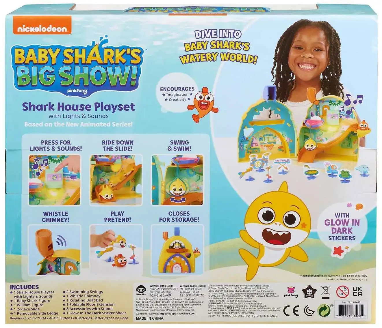 Interactive Baby Shark Toy Lights and Sounds Toddler Playset Shark House Playset WowWee Baby Shark's Big Show 