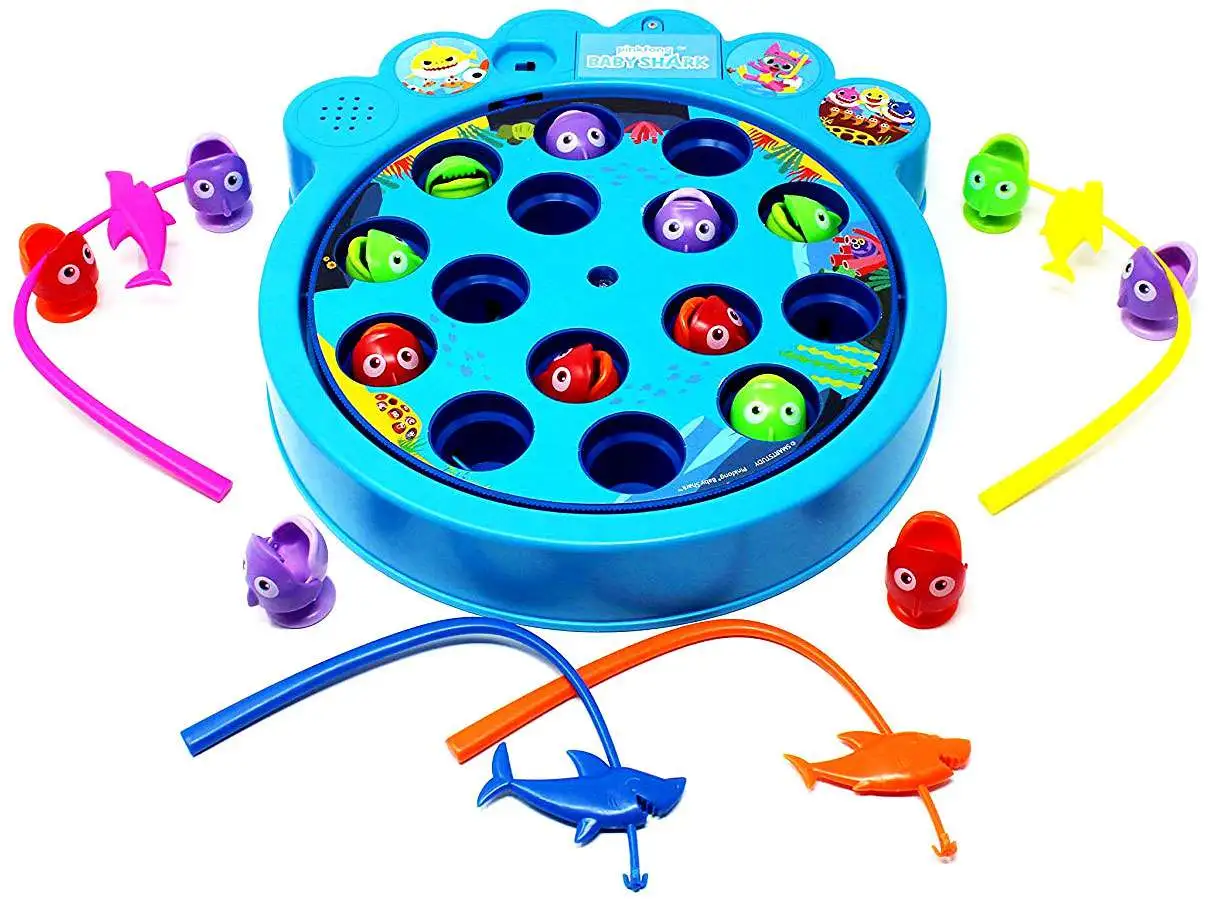 Plays Baby Shark Song Baby Shark Let's Go Hunt Fishing Board Game 