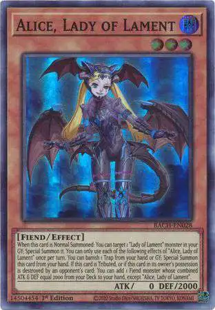 YuGiOh Battle of Chaos Single Card Super Rare Alice, Lady of Lament ...