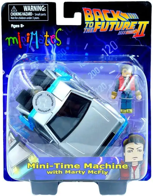 Back to the Future Part II MiniMates Mini-Time Machine Vehicle [Marty McFly, Loose]