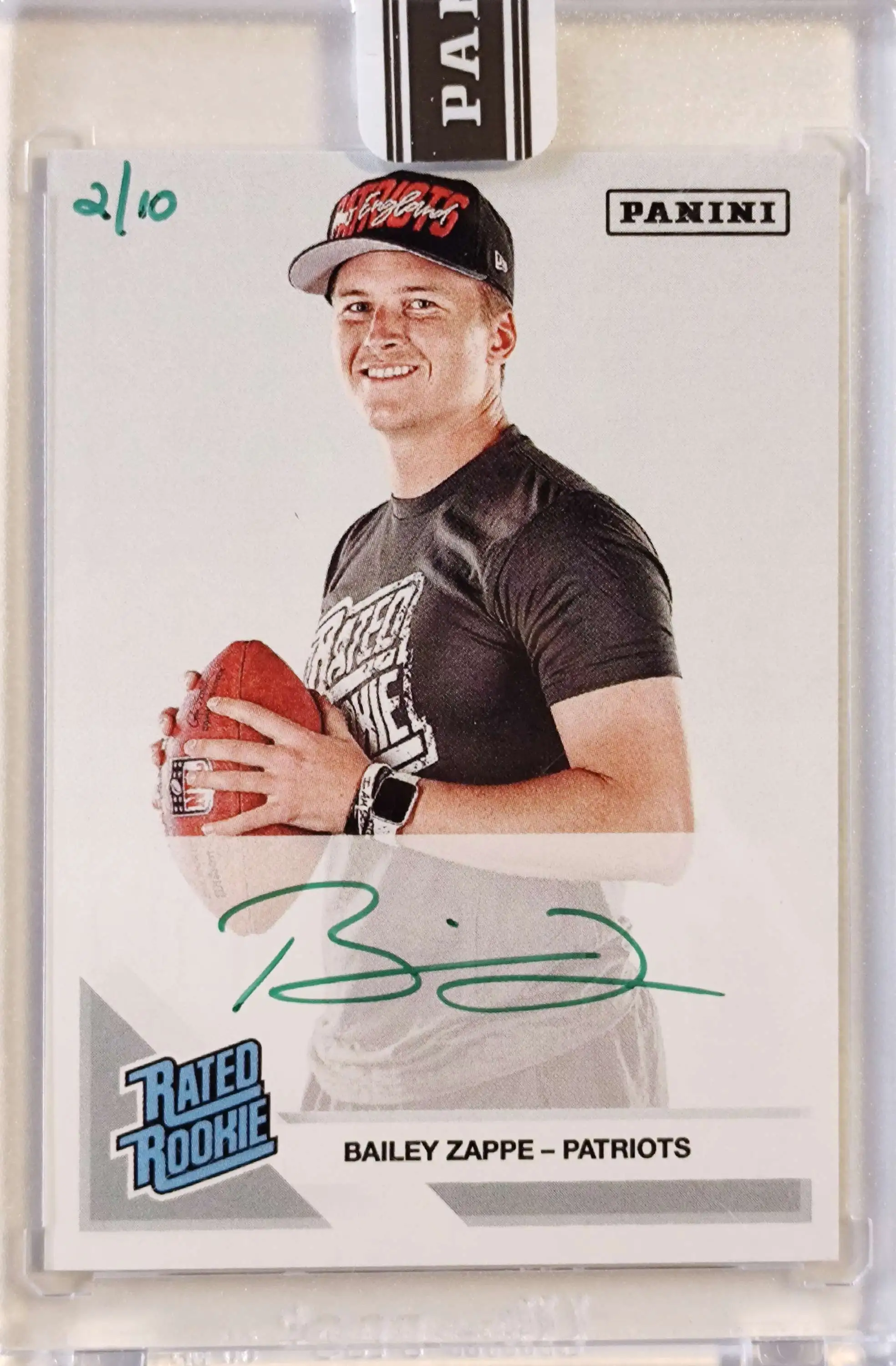 2022 Absolute Bailey Zappe Rookie Patch Autograph #382/399