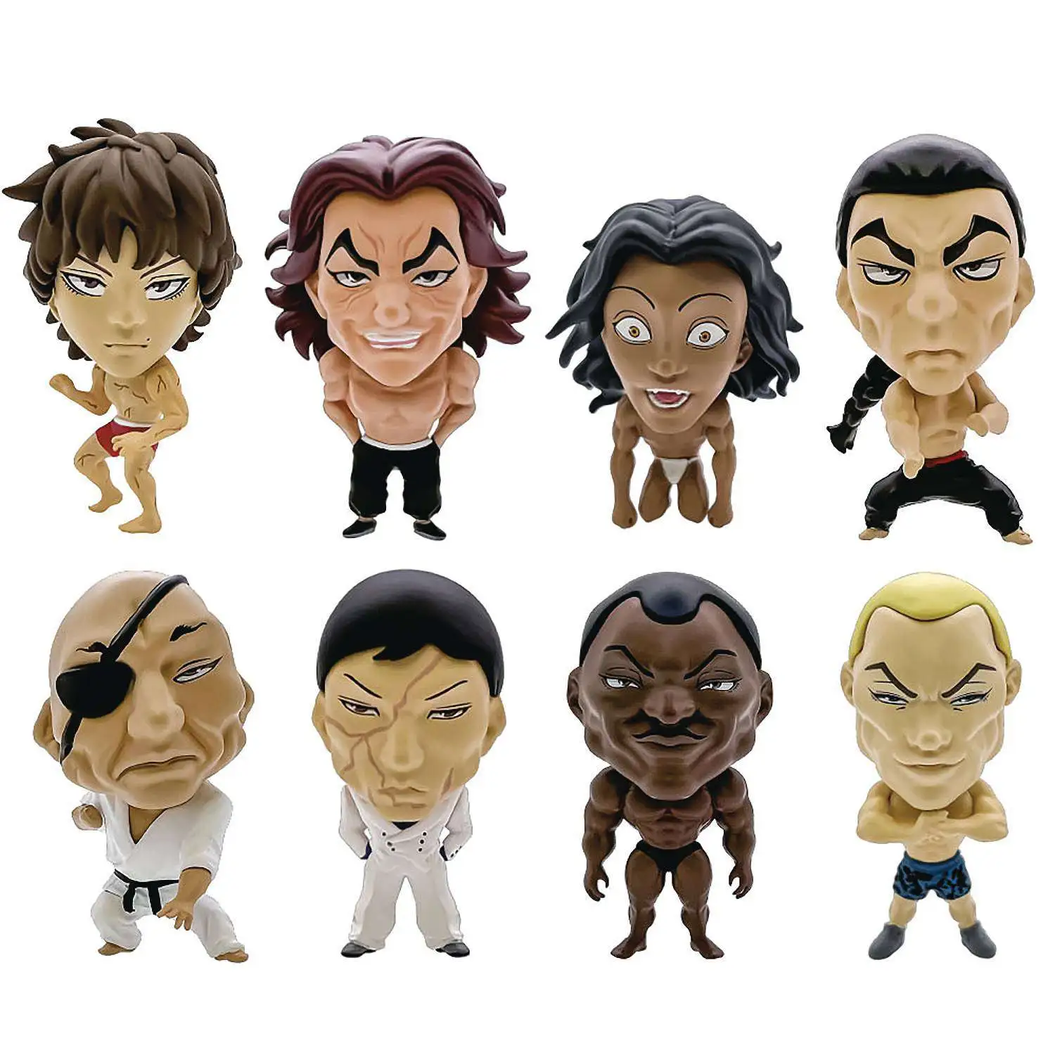 Baki the Grappler Baki, Yujiro, Pickle, Retsu Kaioh, Orochi Doppo, Hanayama  Kaoru, Biscuit Oliva Jack Hammer Trading Figure Collection 8 Figure Set 16  Directions - ToyWiz