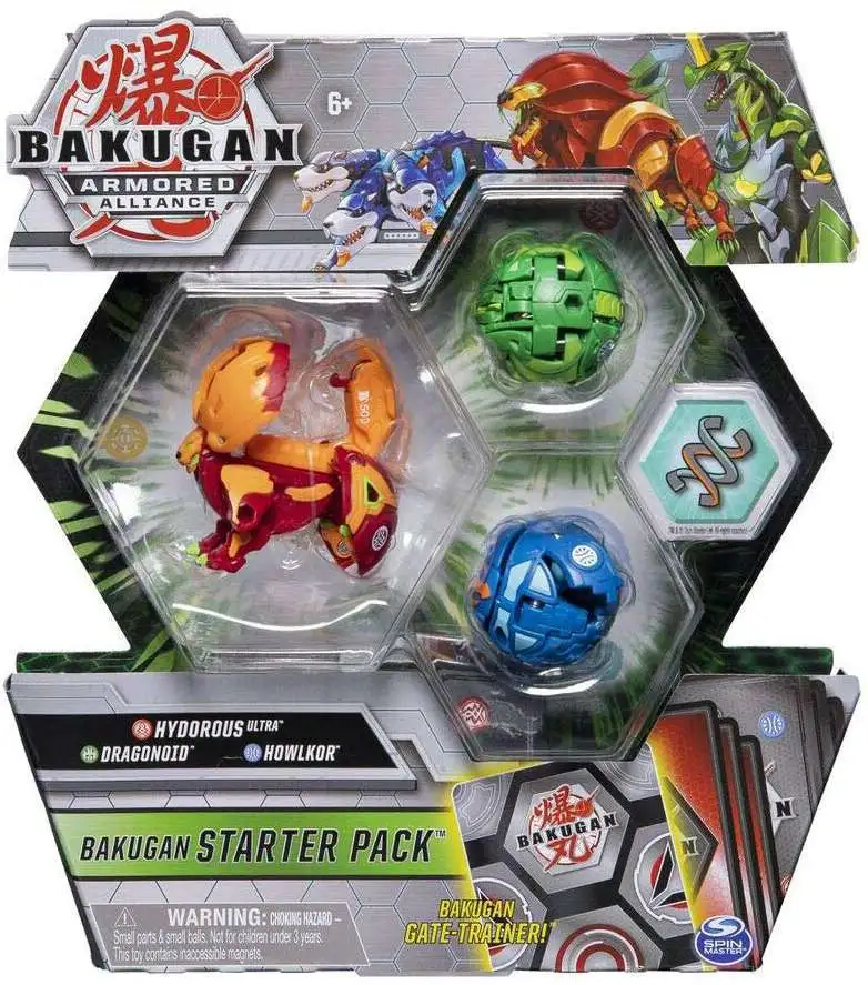 Bakugan Armored Alliance Hydorous Ultra, Dragonoid & Howlkor 3-Figure Starter Pack