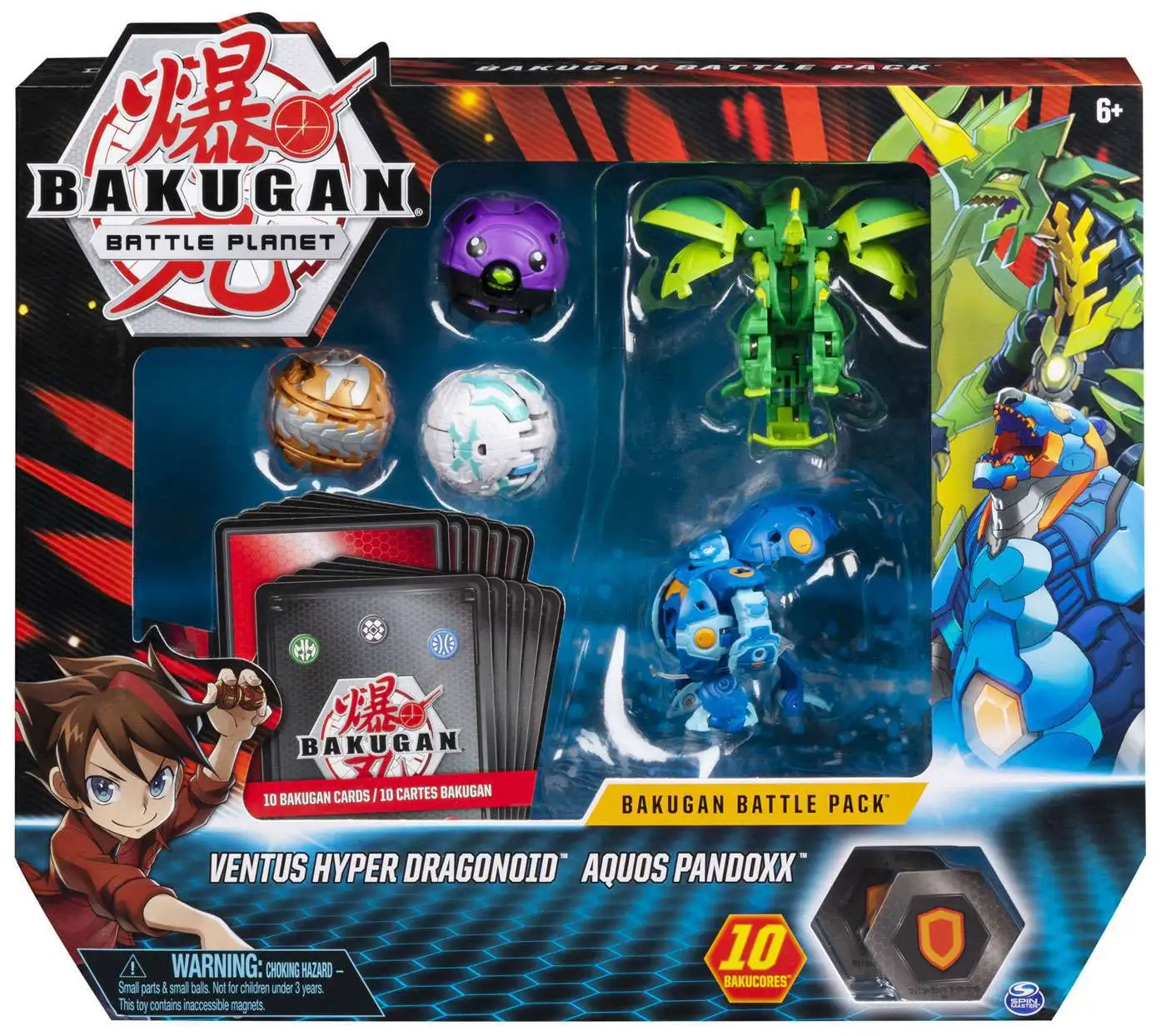 Bakugan Battle Planet Battle Brawlers Ventus Hyper Dragonoid Aquos Pandoxx  5-Figure Battle Pack Spin Master - ToyWiz
