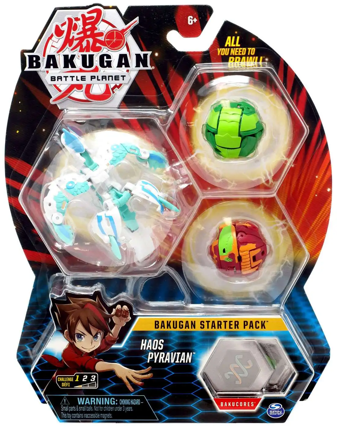 Bakugan Battle Planet Haos Pyravian 3-Figure Starter Pack