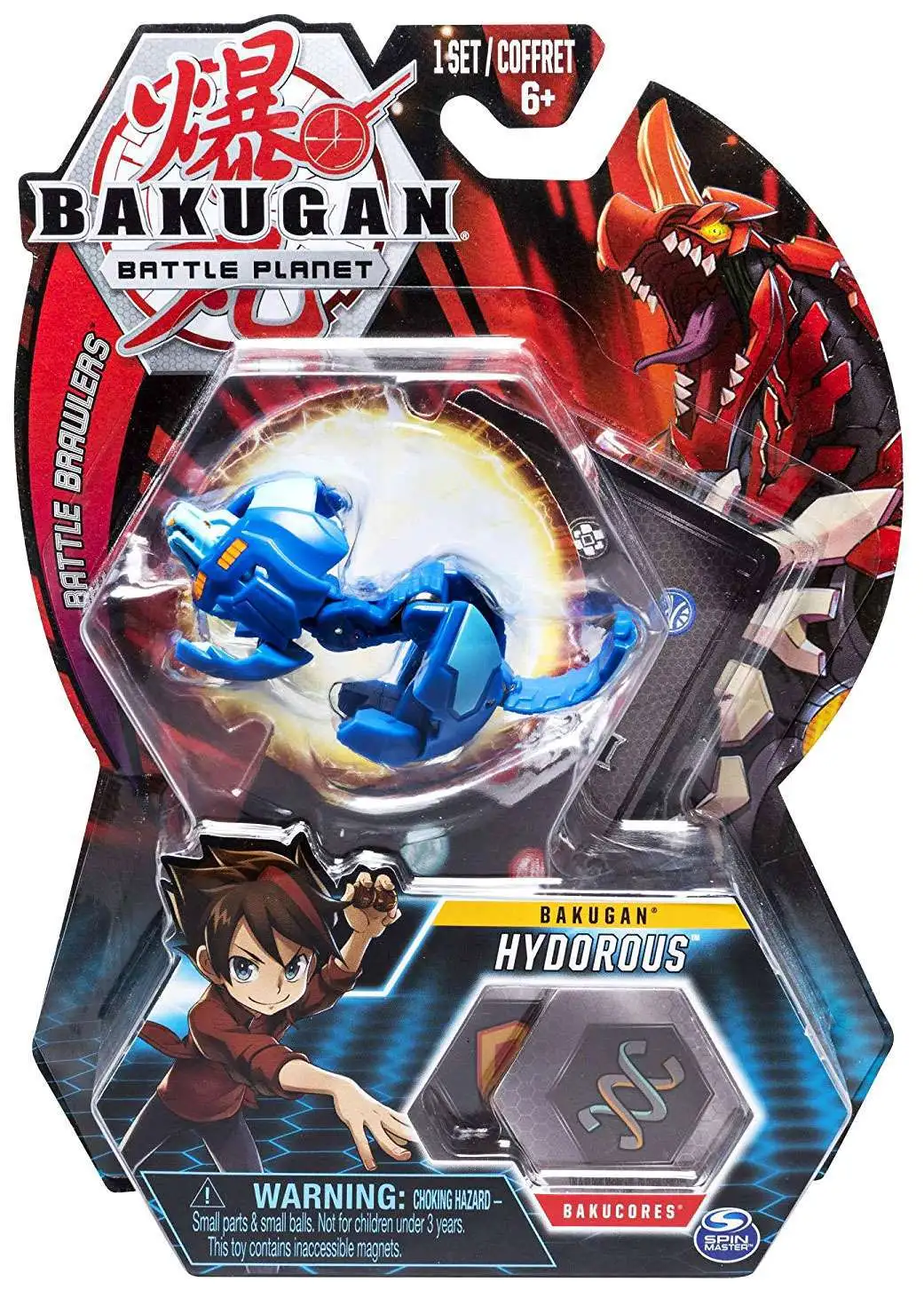 Bakugan, Battle Brawlers Starter Set with Bakugan Transforming Creatures,  Pyrus Hydorous - English Edition