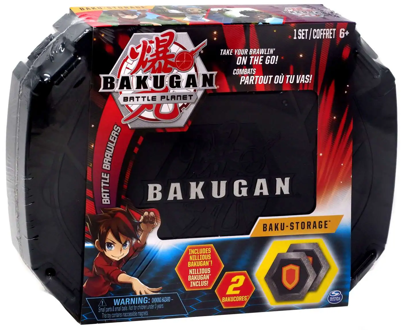 Bakugan Battle Planet Storage Case Aufbewahrungskoffer rot & 1 Bakugan 