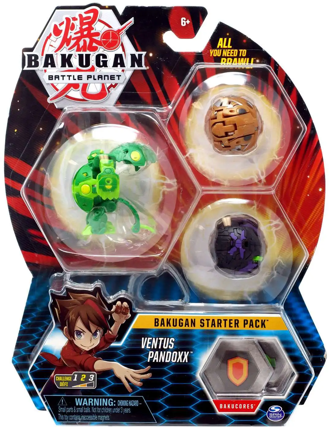 Bakugan Battle Planet Ventus Pandoxx 3-Figure Starter Pack