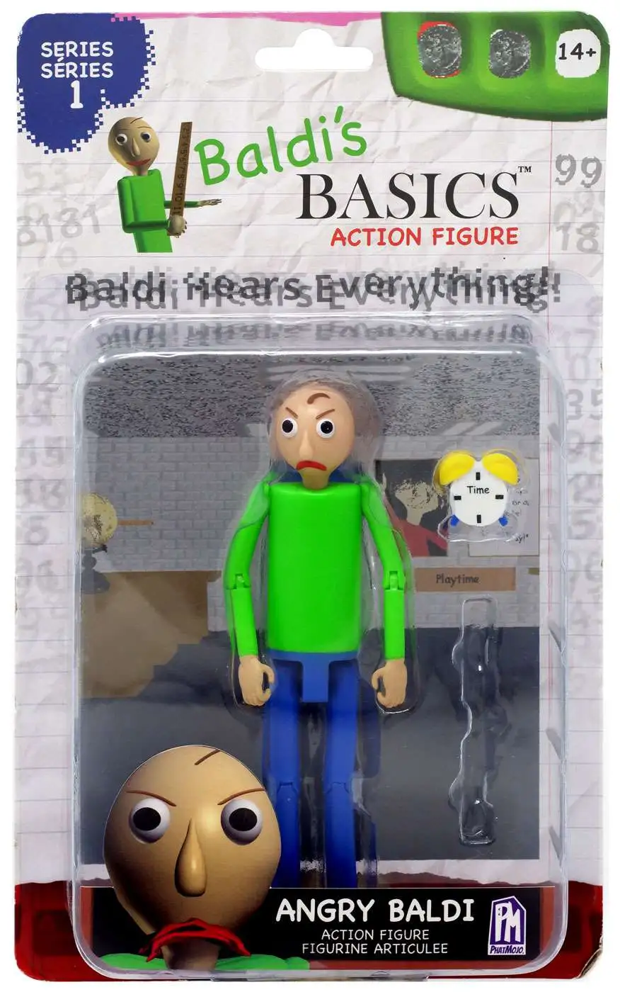 Baldi's Basics 5" Action Figure Baldi Series 1 Collectible New Phatmojo Toys 