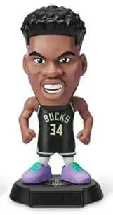 5 Surprise Phoenix Suns NBA Ballers Series 1 Giannis Antetokounmpo Figure [RARE CHASE Black Jersey, Comes with Court Hoop Base, Sticker, Card & Ball Loose]