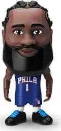 5 Surprise Philadelphia 76ers NBA Ballers Series 1 James Harden Figure [Blue Road Jersey, Comes with Court Base, Sticker, Card & Ball Loose]