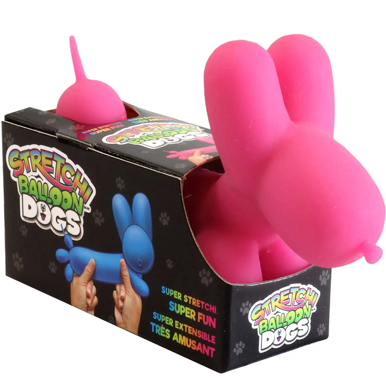 Balloon Dogs Stretchi PINK 4-Inch Fidget Toy [Super Stretchy, Super Fun!]