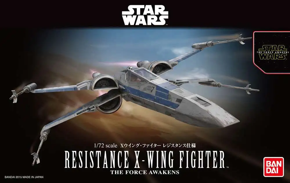 Bandai 1/72 Scale Model Kit Star Wars The Force Awakens Poe's X-Wing Fighter 