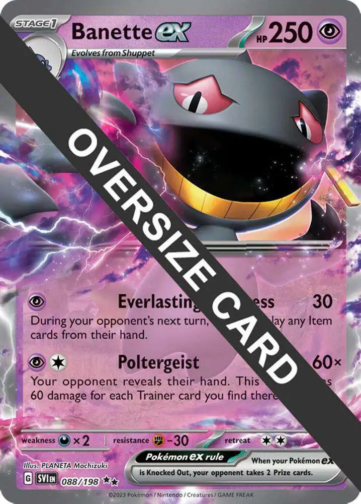 Pokemon Scarlet & Violet Promo Banette ex SV1 #88 [Oversized]