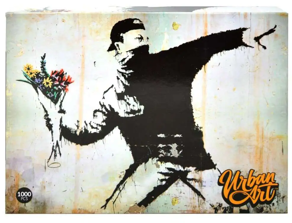 Banksy Graffiti Puzzle Rage Flower Thrower Puzzle [1000 Pieces]