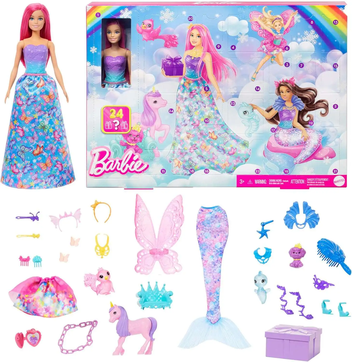 Barbie Dreamtopia 2024 Advent Calendar [24 Surprises]