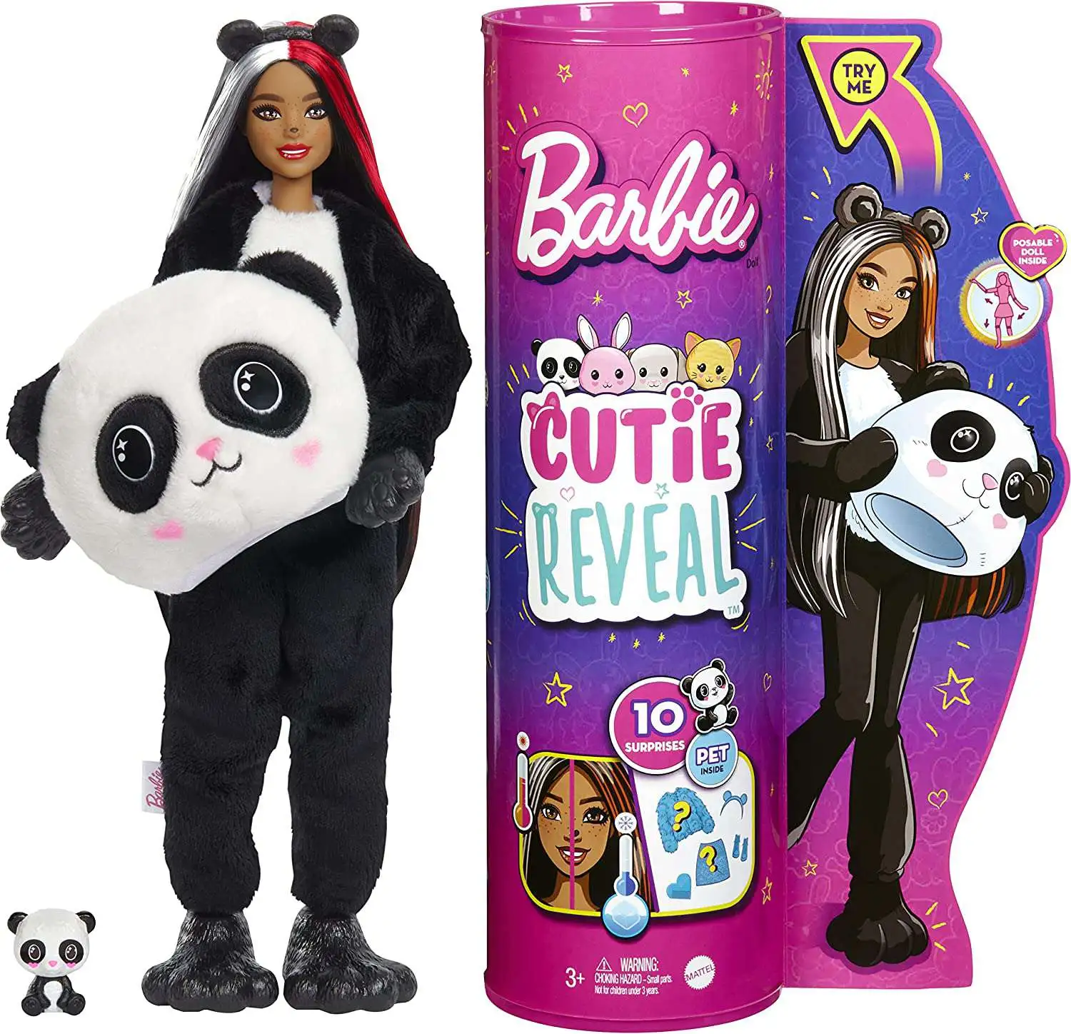 Barbie Cutie Reveal Series 1 Panda Surprise Doll Mattel - ToyWiz