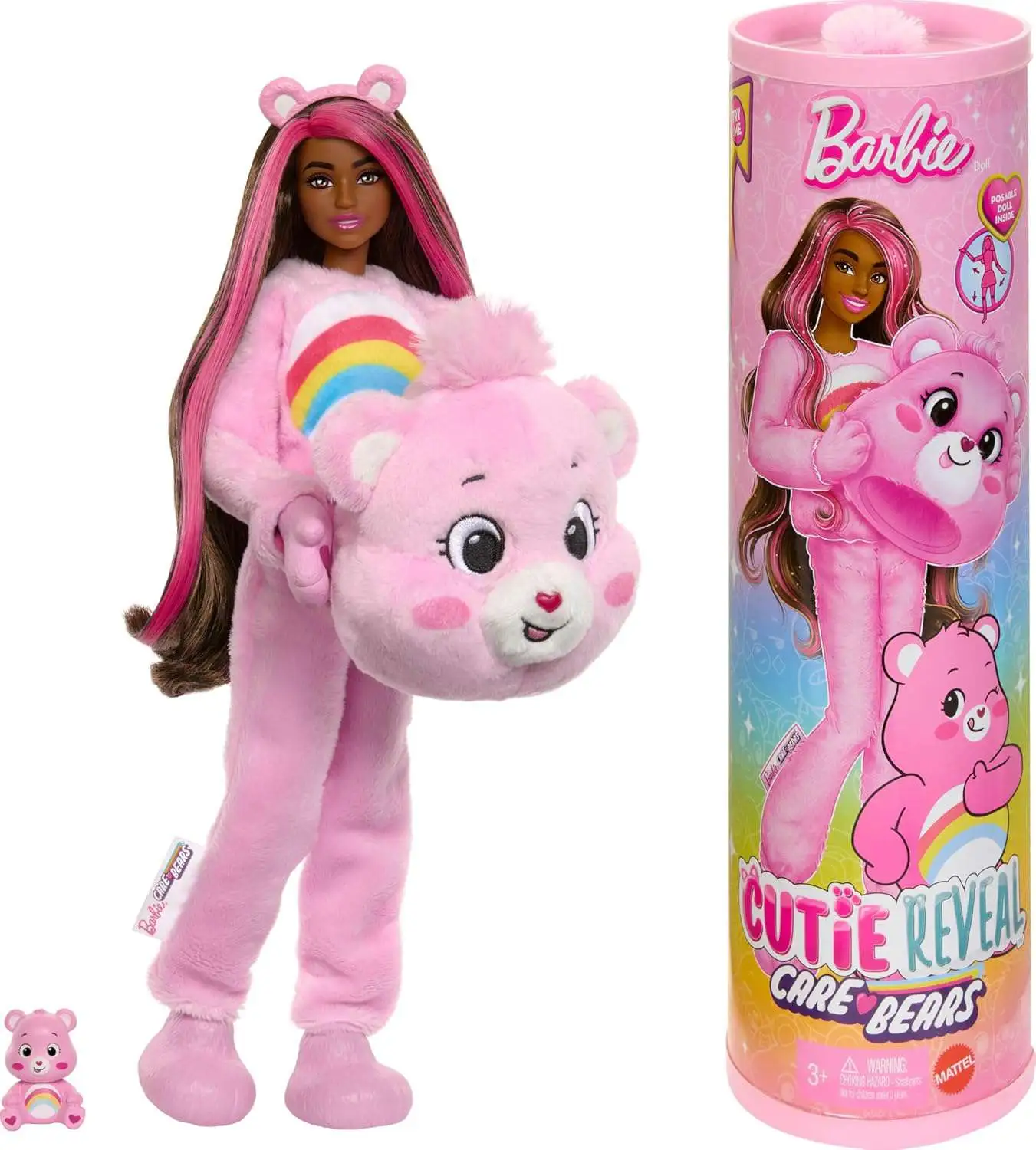 Barbie Cutie Reveal Care Bears Cheer Bear Surprise Doll [2024]